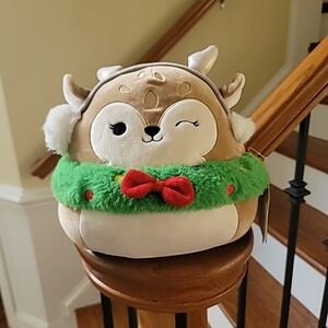 Original Squishmallow Dawn Fawn Deer Reindeer 8" Release 2021 Wreath Christmas